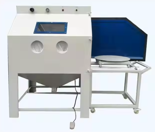 Customized Hand-Cranked Rotary Blasting Equipment for Metal Rust Removal | Rotary Manual Sandblasting Machine